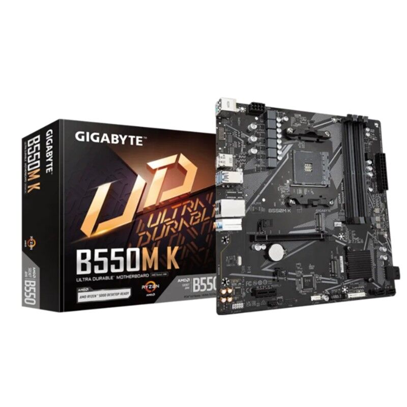 GIGABYTE B550M K DDR4 4733MHZ 1XHDMI 1XDP 1XM.2 MATX AM4 (AMD AM4 5000/5000G/4000G/3000/3000G SERİLERİ İLE UYUMLU)
