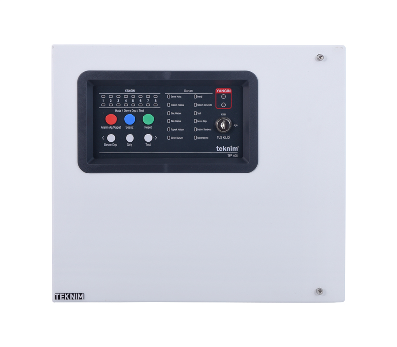 TEKNIM TFP-408 8 BOLGELI KONVANSIYONEL YANGIN ALARM PANELI