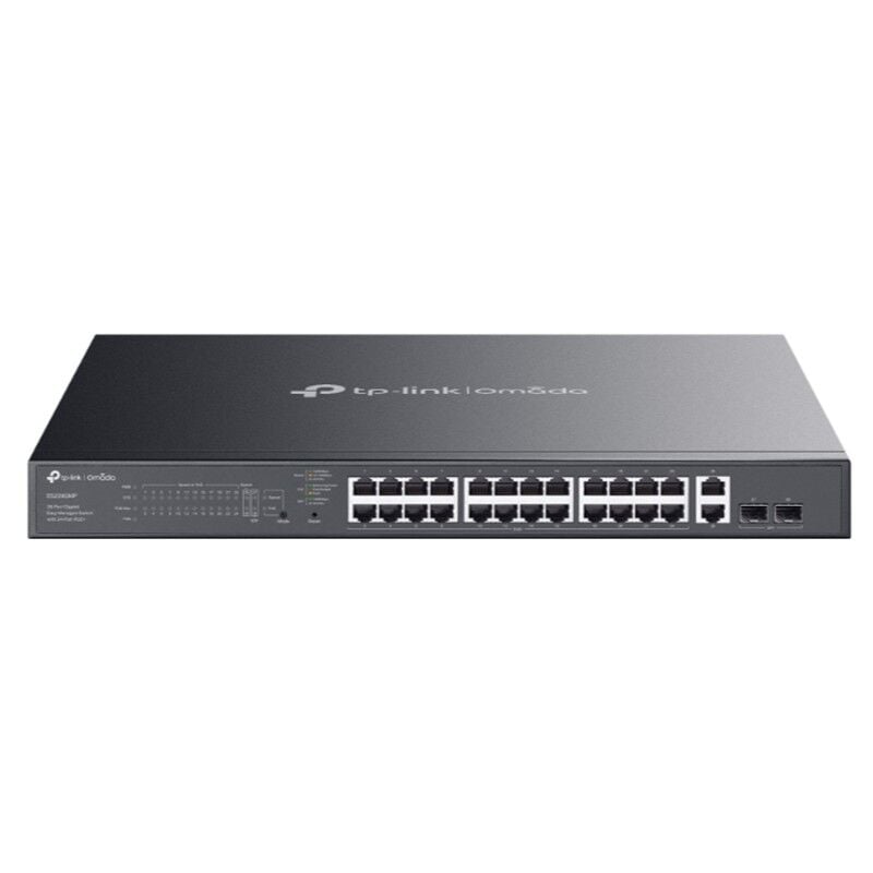 TP-LINK OMADA ES228GMP 24 PORT GIGABIT+ 2XGB SFP+2XGB RJ45 UPLINK CLOUD L2 YÖNETİLEBİLİR 384W POE RACKMOUNT SWITCH