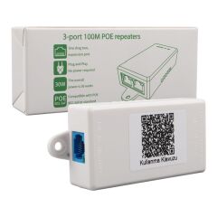 URANIUM POE-RP12 1 PORT POE GİRİŞ BESLEME+ 2 PORT POE ÇIKIŞ 10/100 PLASTİK KASA POE REPEATER