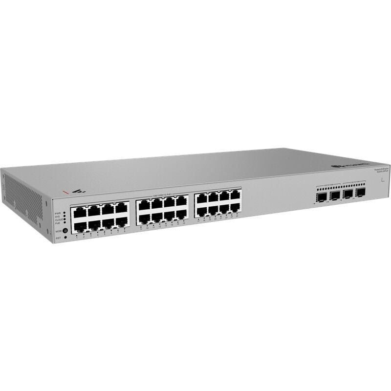 HUAWEI EKITENGINE S220S-24LP4JX 24 PORT GIGABIT+2X2.5GB 2X10G SFP+ YÖNETİLEBİLİR L3 195W POE RACKMOUNT SWITCH