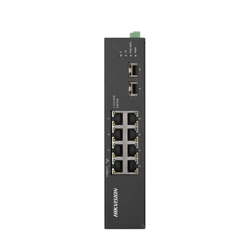 HIKVISION DS-3T0510HP-E/HS 8 PORT GIGABIT+2X1GB SFP UPLINK 110W 300 METRE POE ENDUSTRIYEL SWITCH