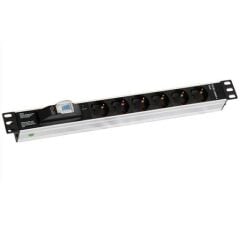 URANIUM 6 LI PDU 1U 1X16 SİGORTA 3X1.5MT KABLO ALÜMİNYUM RACKMOUNT GRUP PRİZ