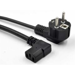 SENSEI EU POWER CORD L TİPİ (SAG) 3X0.75MM 220V 90 DERECE 1.5 METRE POWER KABLO