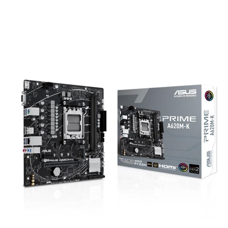 ASUS PRIME A620M-K DDR5 7000MHZ 1XVGA 1XHDMI 1XM.2 USB 3.2 MATX AM5 (AMD AM5 9000/8000/7000 SERİLERİ İLE UYUMLU)