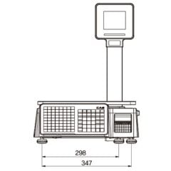 CAS CL3000 30KG 202DPI DİREKT TERMAL ETHERNET LCD EKRAN BOYUNLU BARKODLU TERAZİ