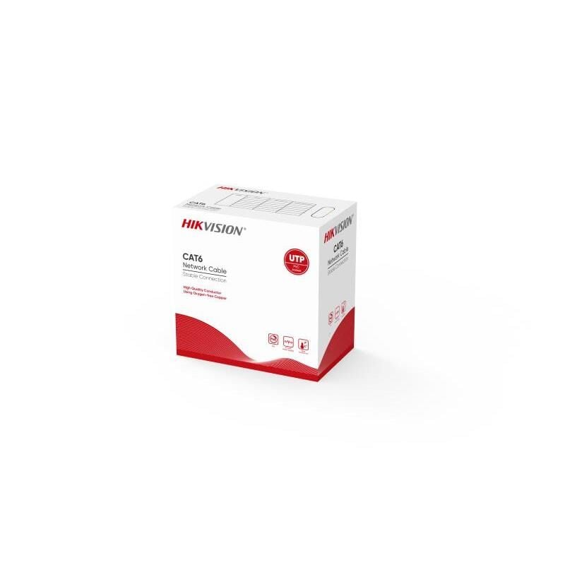 HIKVISION DS-1LN6U-G U/UTP 305 METRE CAT6 PVC 0.55MM 23 AWG %100 BAKIR GRİ RENK KABLO